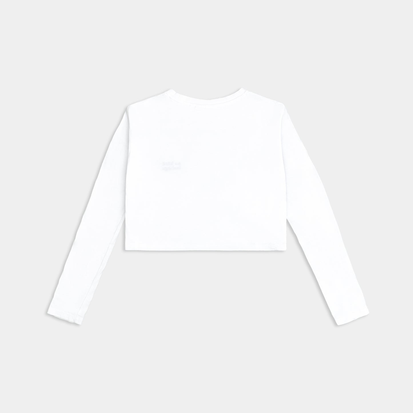 White Long Sleeve Crop Top